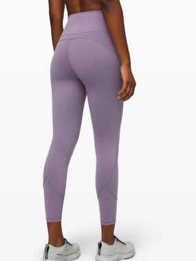 Lululemon In Movement Tight 25” Purple Quartz Size 2 Everlux High Rise Leggings